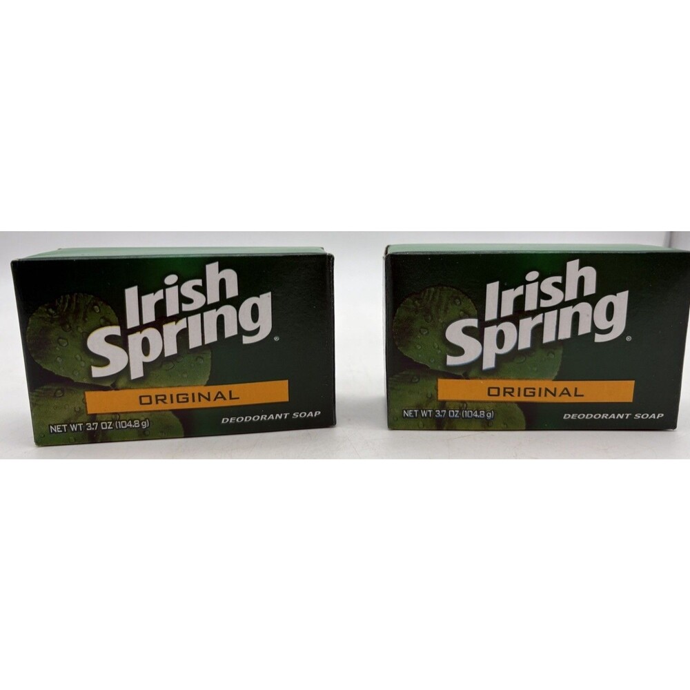 NIB 2x Vintage Original Irish Spring Deodorant Soap Bar 3.75 oz ea